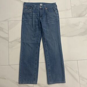 RARE True Religion USA Joey Super T Flap with 
Twisted Seam Denim Jeans.  Sz 36
